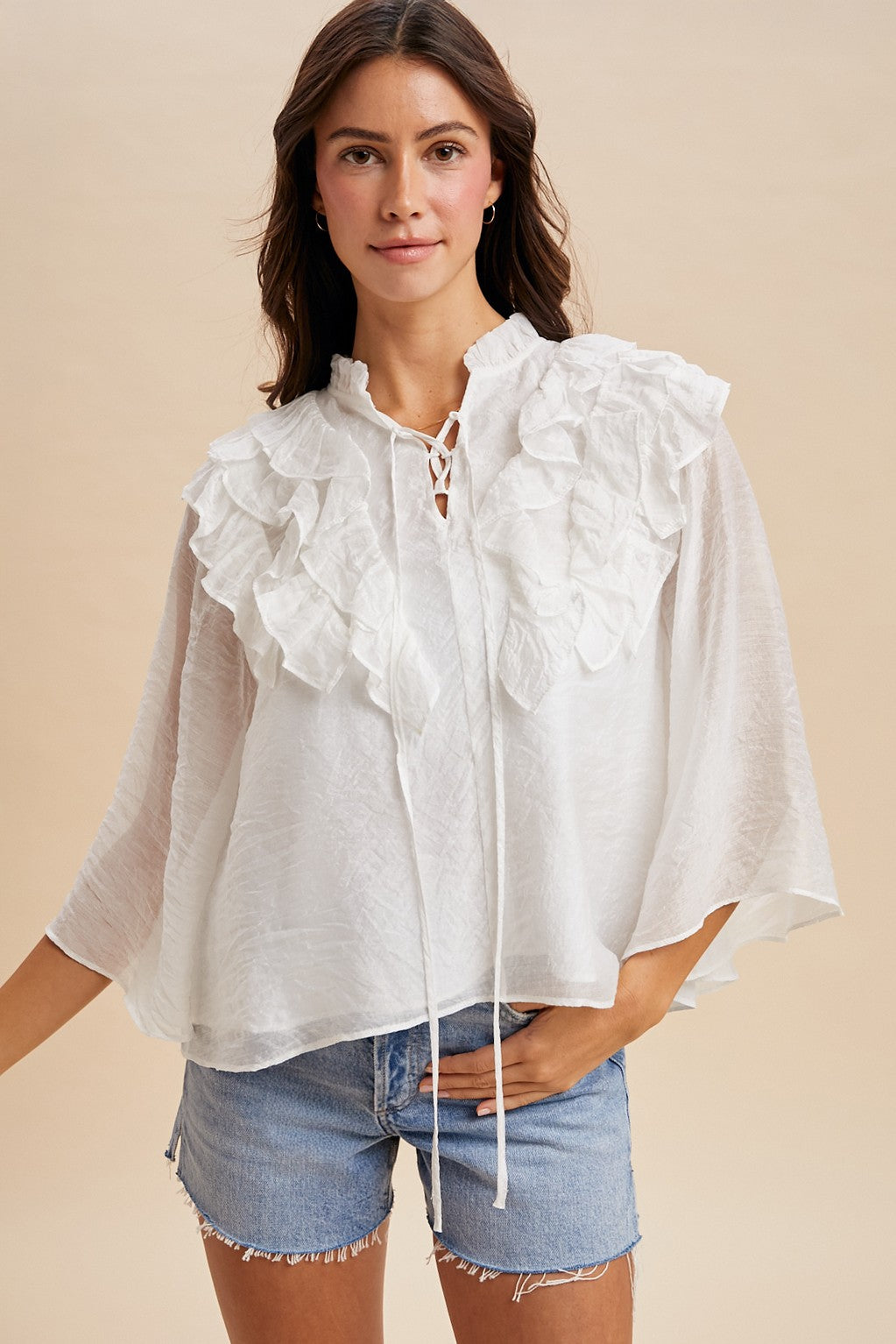 Ruffle Yoke Blouse
