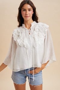 Ruffle Yoke Blouse