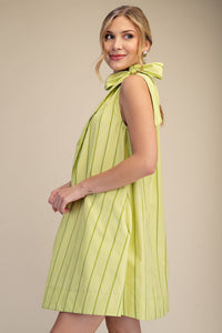 Tie Neck Mini Dress