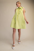 Tie Neck Mini Dress
