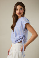 Side Tie Striped Top