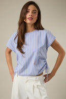 Side Tie Striped Top