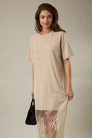 Lace T-Shirt Maxi Dress