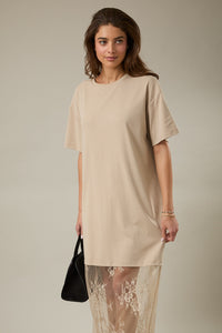 Lace T-Shirt Maxi Dress