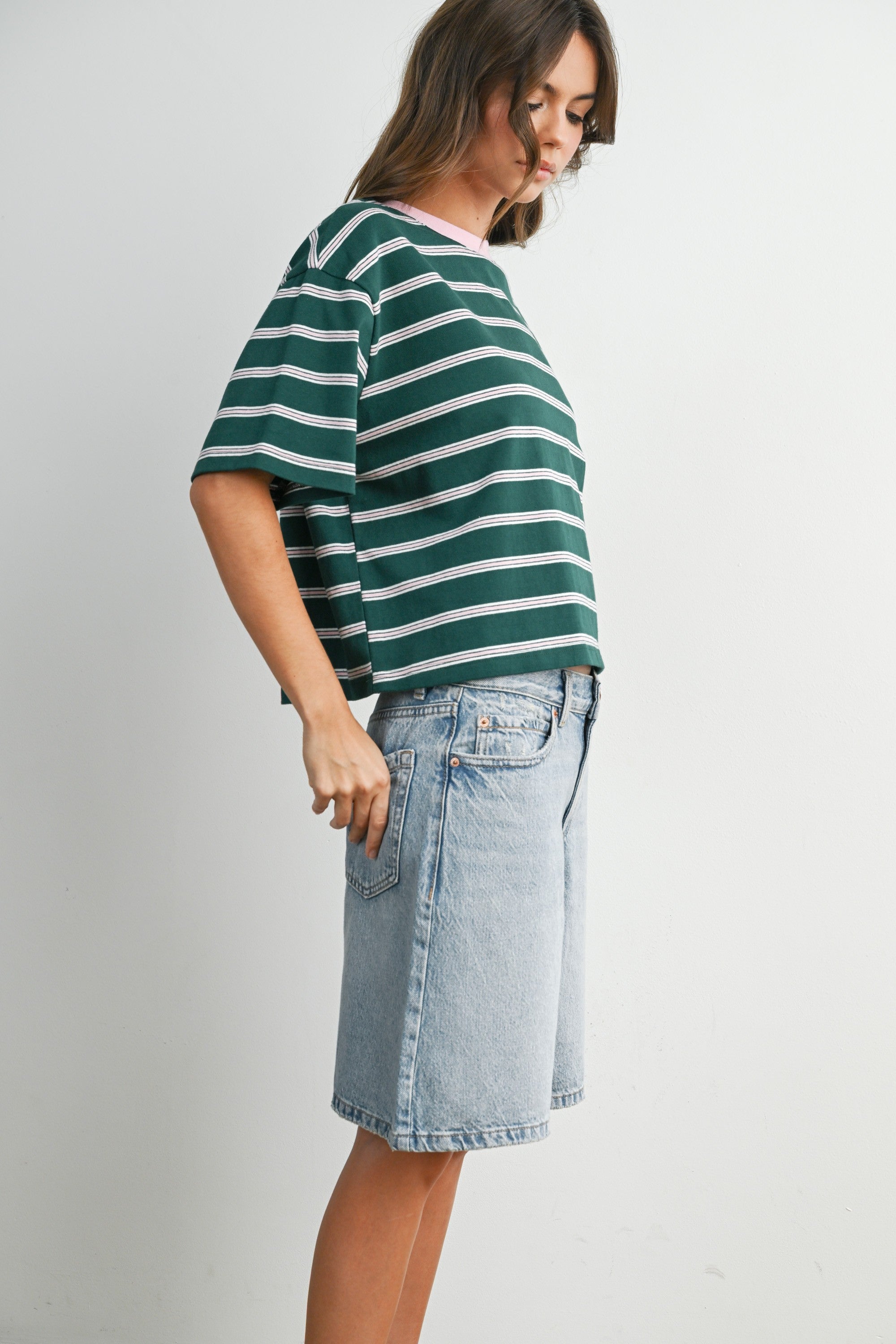 Striped Boxy Tee
