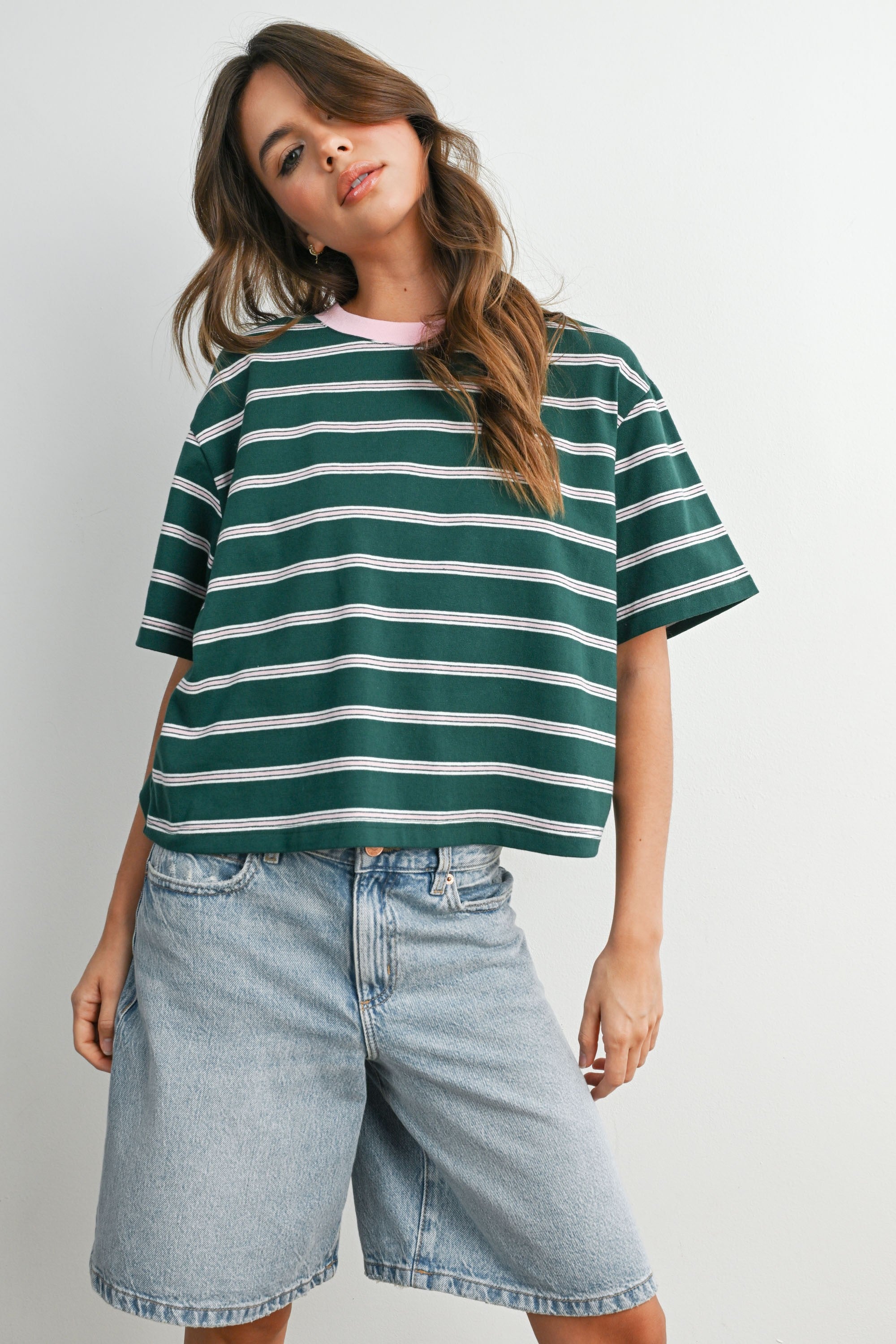 Striped Boxy Tee