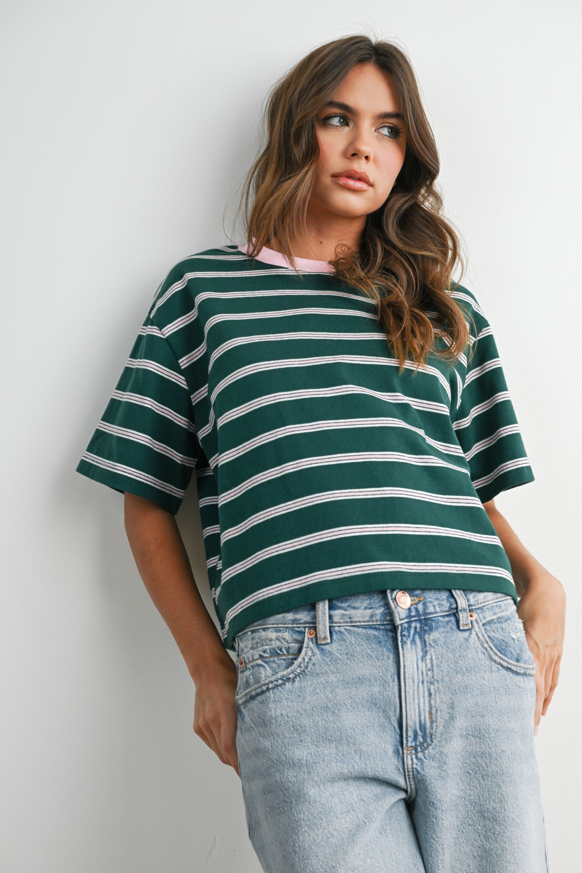 Striped Boxy Tee