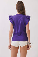 Flutter Sleeve Sleeveless Top