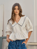 Oversized Collar Blouse