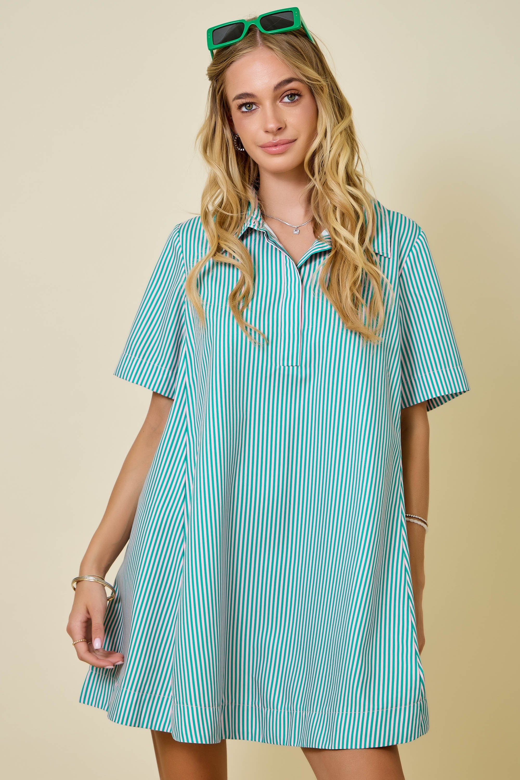 Striped Shirt Dress