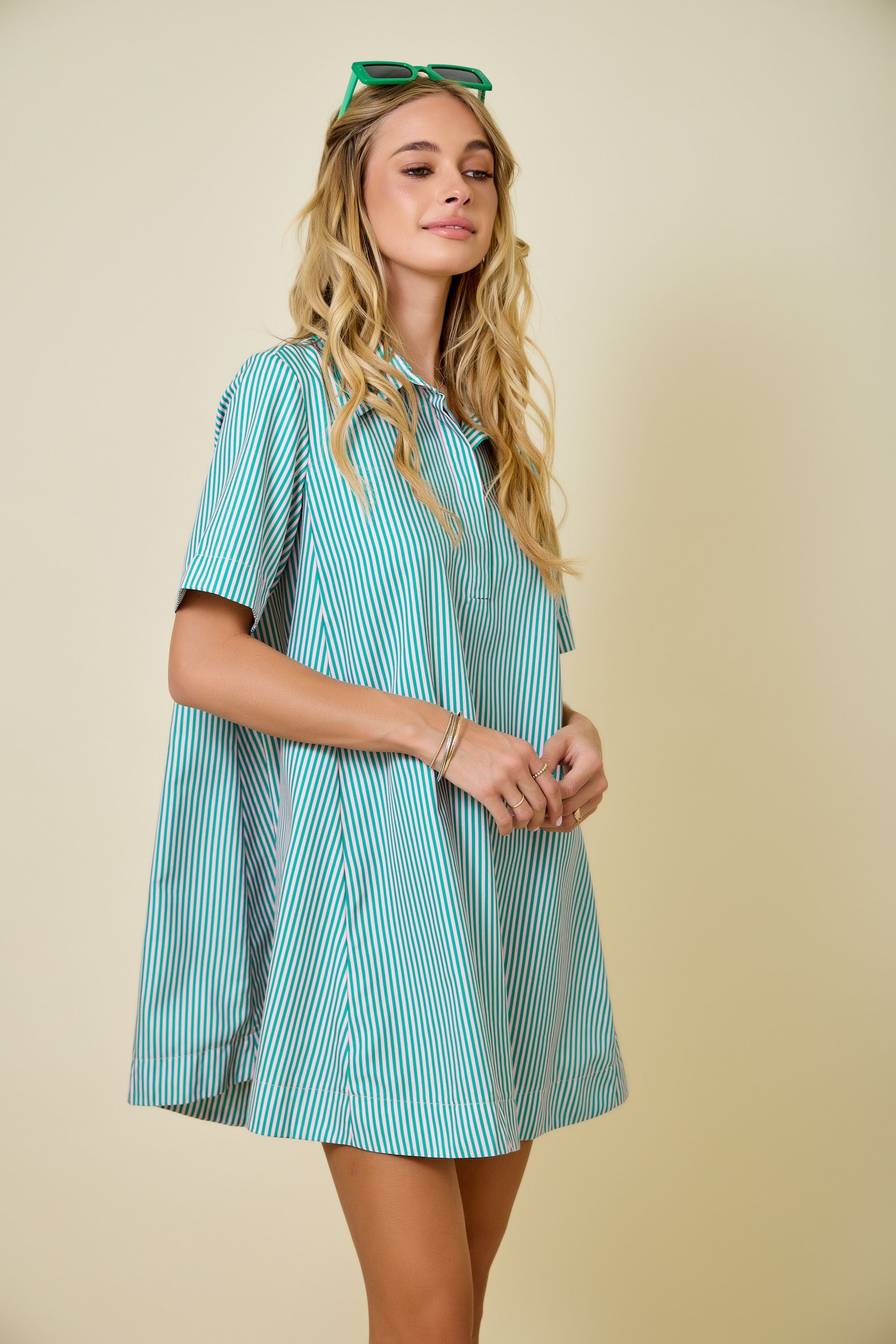 Striped Shirt Dress