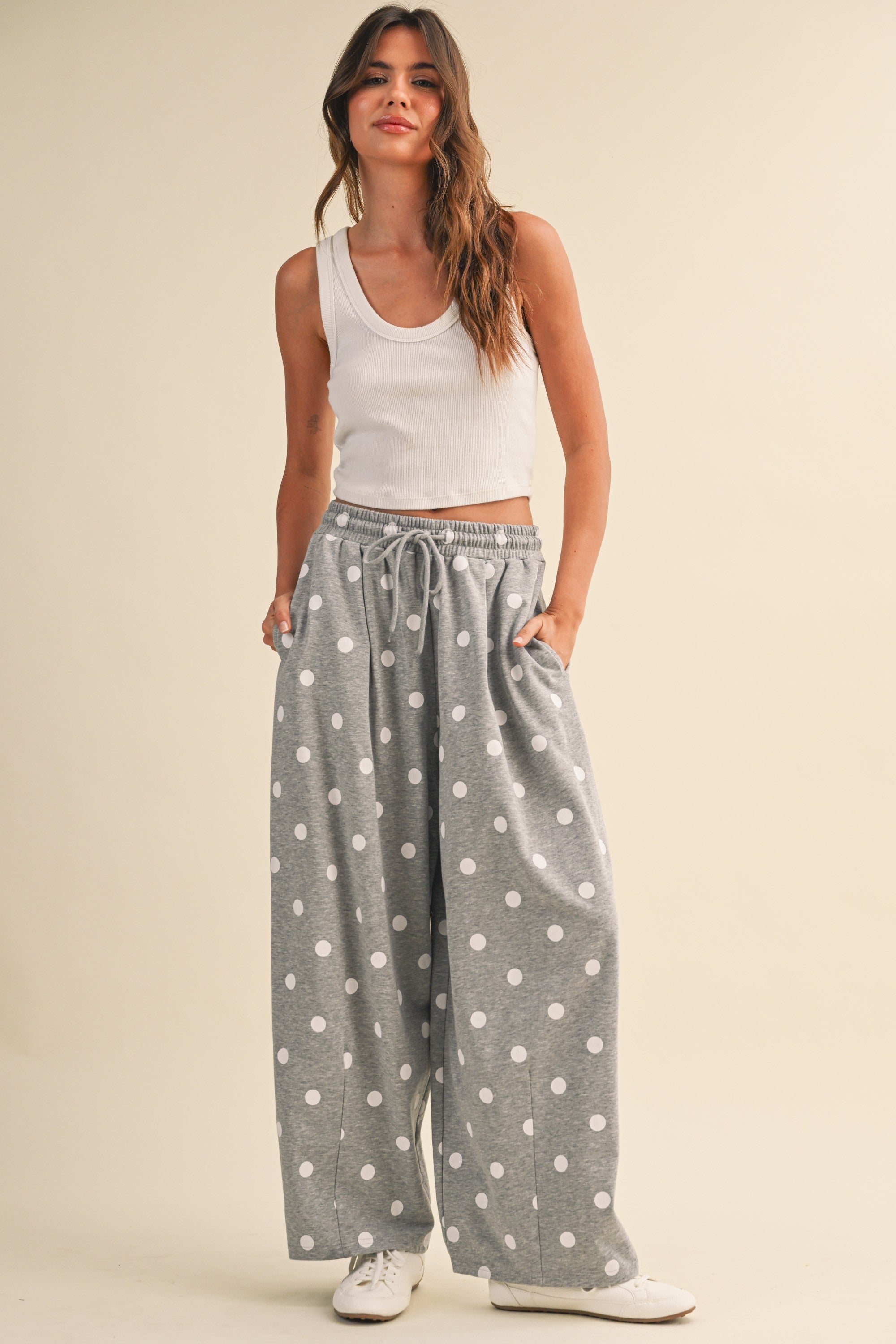 Polka Dot Barrel Sweatpants