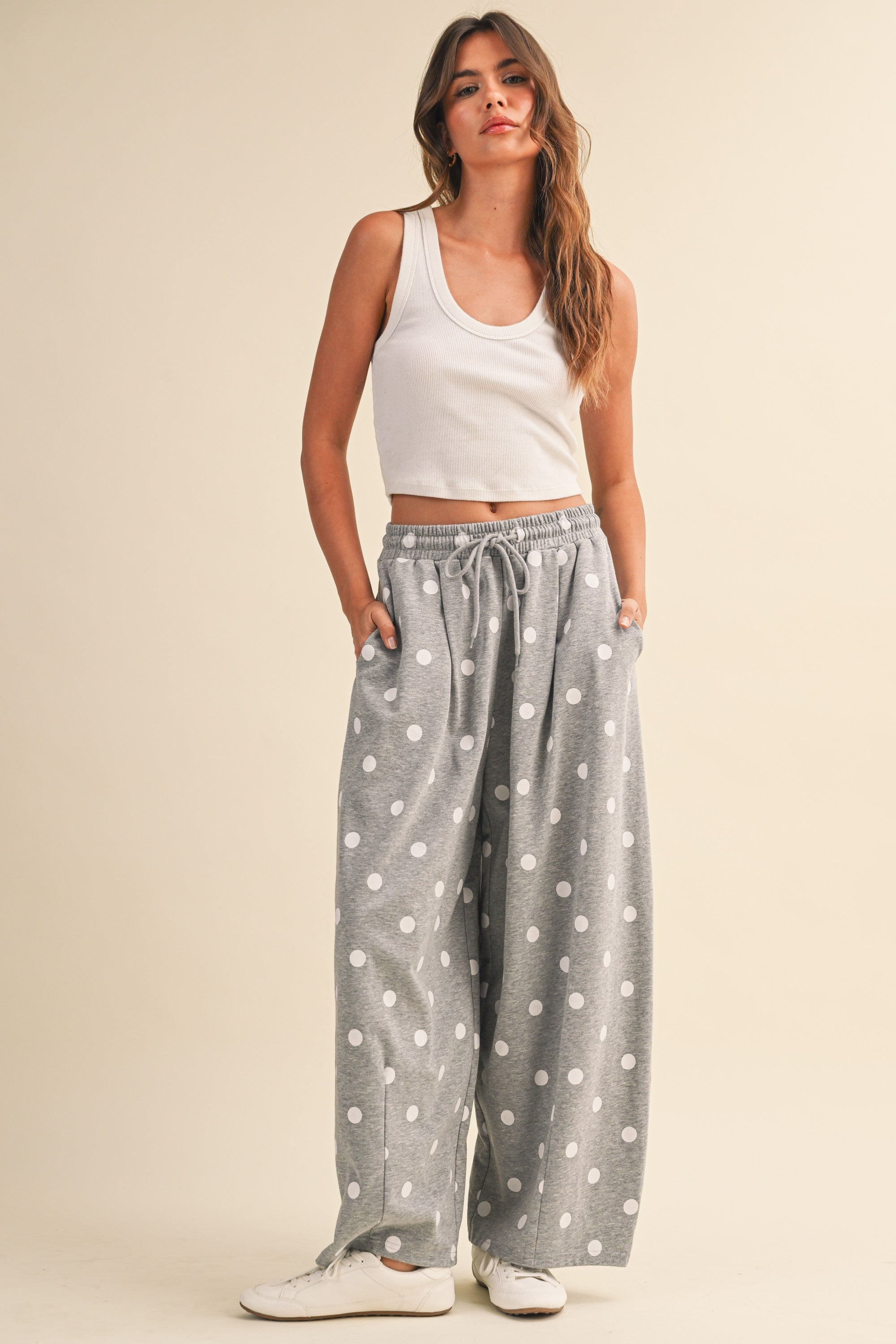 Polka Dot Barrel Sweatpants