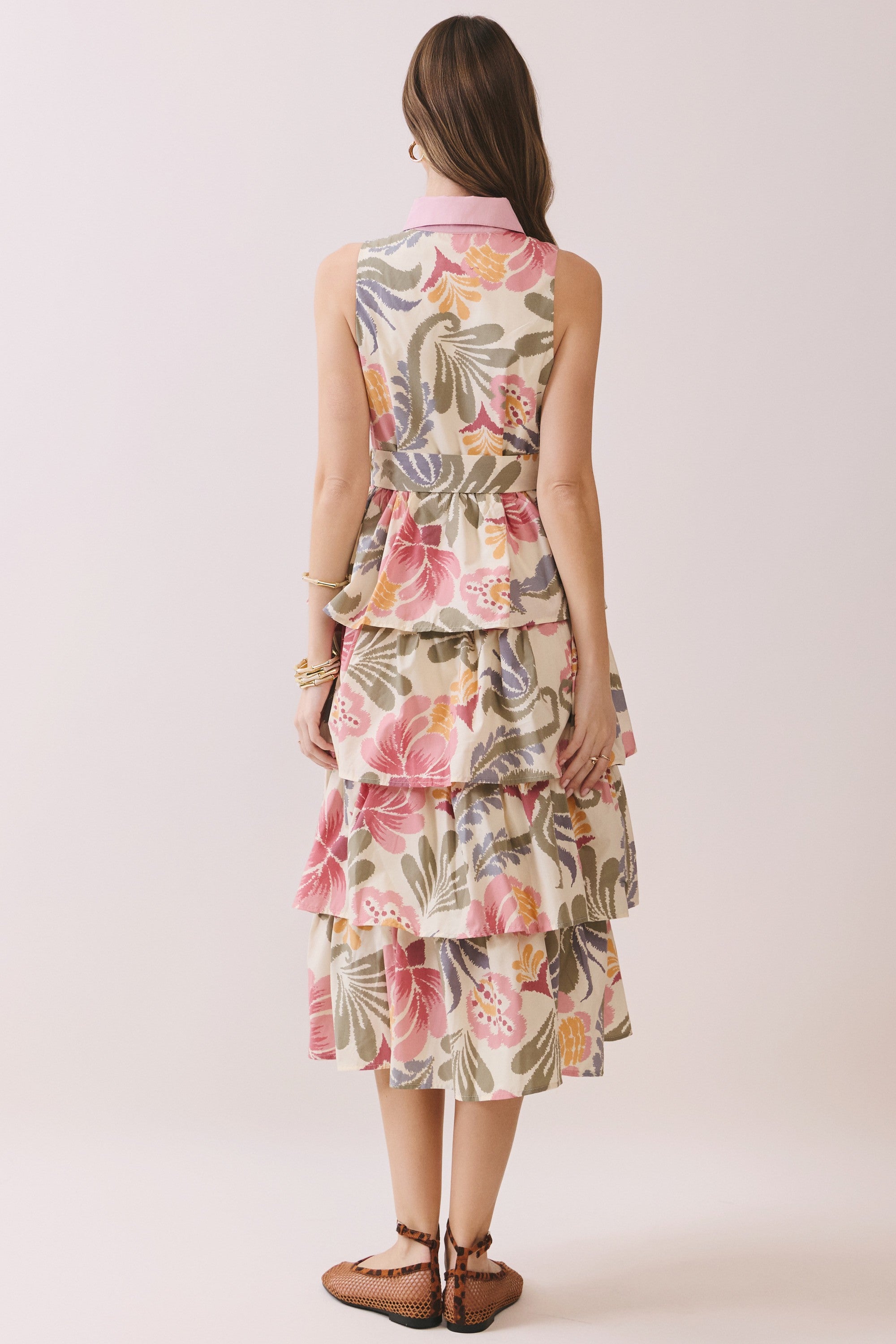 Floral Tiered Midi Dress