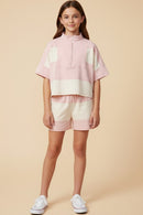 Girls Color Blocked Shorts
