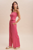Red Striped Tube Top/Pant Set