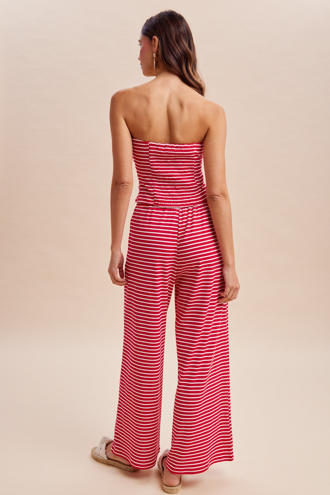 Red Striped Tube Top/Pant Set