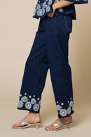Embroidered Hem Pants