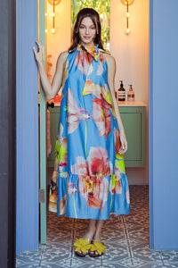Floral Halter Midi Dress