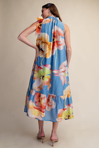 Floral Halter Midi Dress