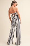 Striped Linen Tube Top Set