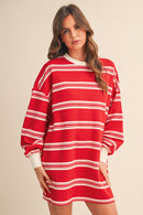 Striped Sweatshirt Dress