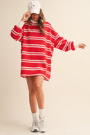 Striped Sweatshirt Dress
