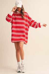 Striped Sweatshirt Dress