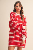Striped Sweatshirt Dress