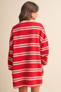 Striped Sweatshirt Dress