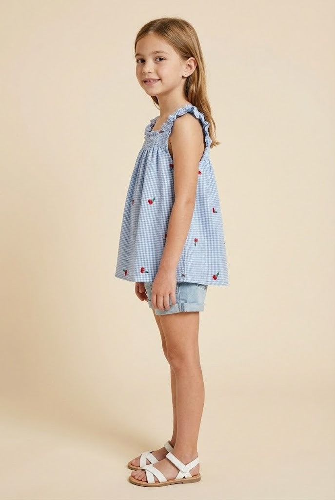 Cherry Gingham Tank Top