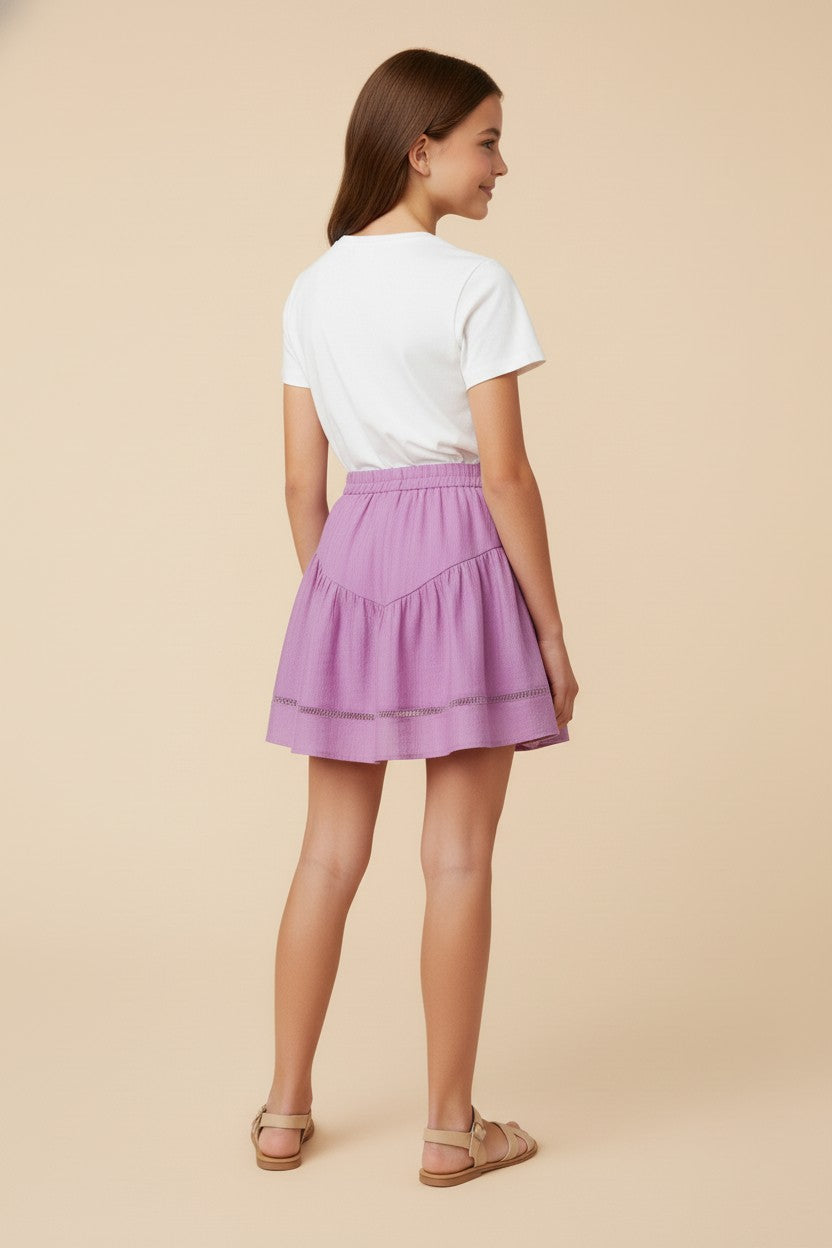 Pink Tiered Skirt