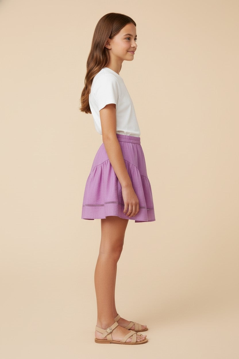 Pink Tiered Skirt
