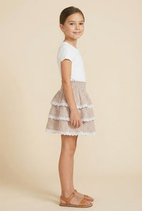 Gingham Tiered Skirt