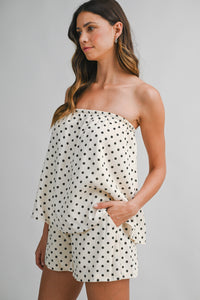 Polka Dot Tube Top Set