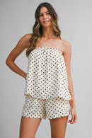 Polka Dot Tube Top Set