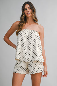 Polka Dot Tube Top Set