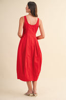 Tulip Hem Midi Dress