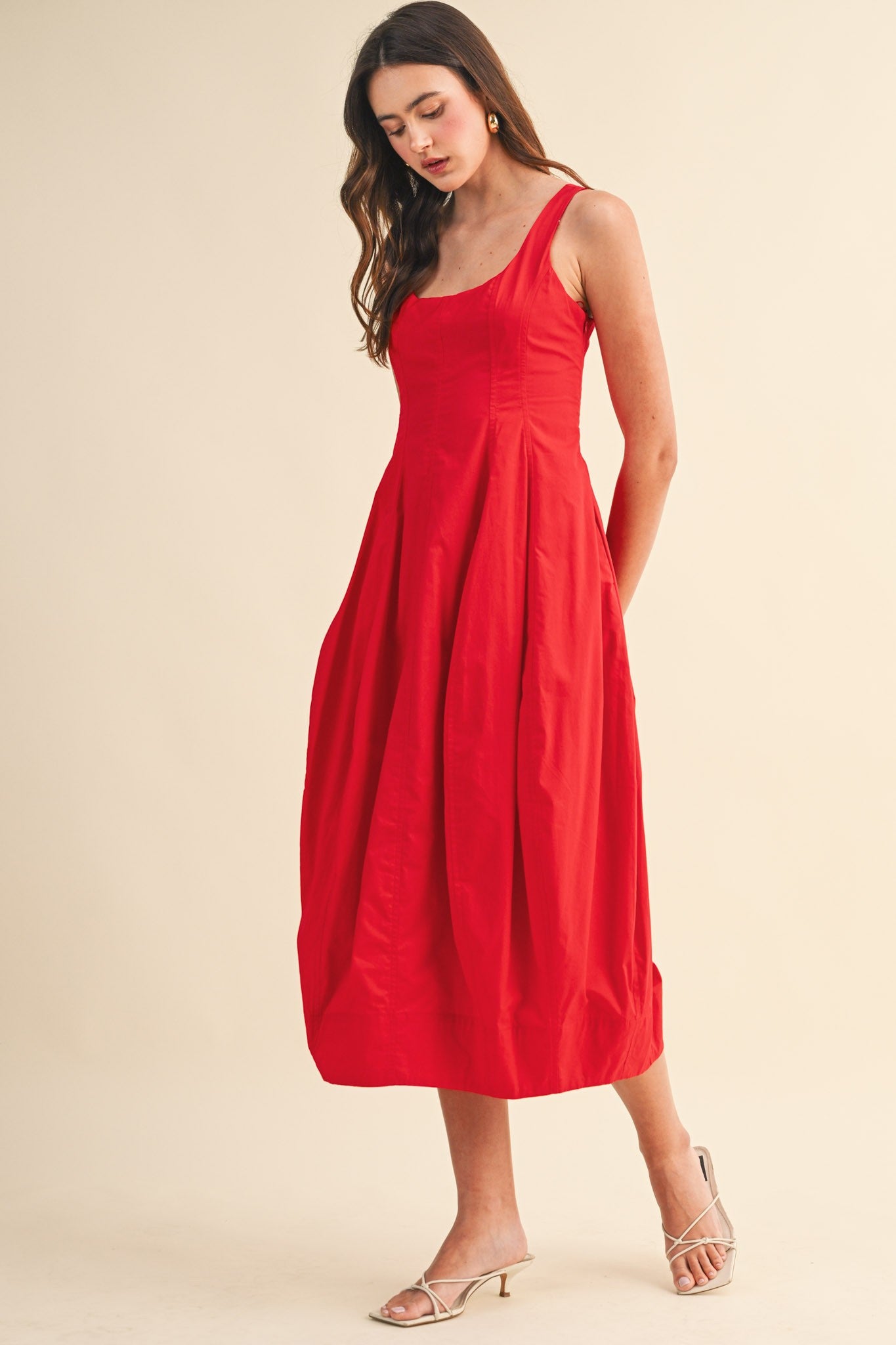 Tulip Hem Midi Dress – Kirby's Kloset