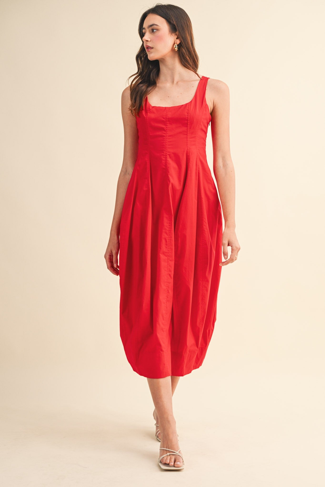 Tulip Hem Midi Dress