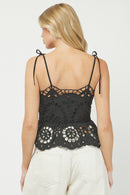Cotton Eyelet Peplum Top