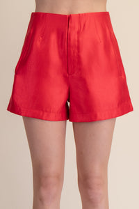 Shiny Red Shorts