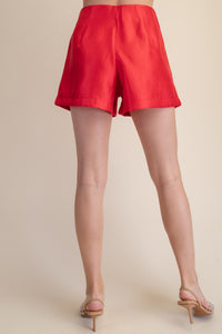Shiny Red Shorts