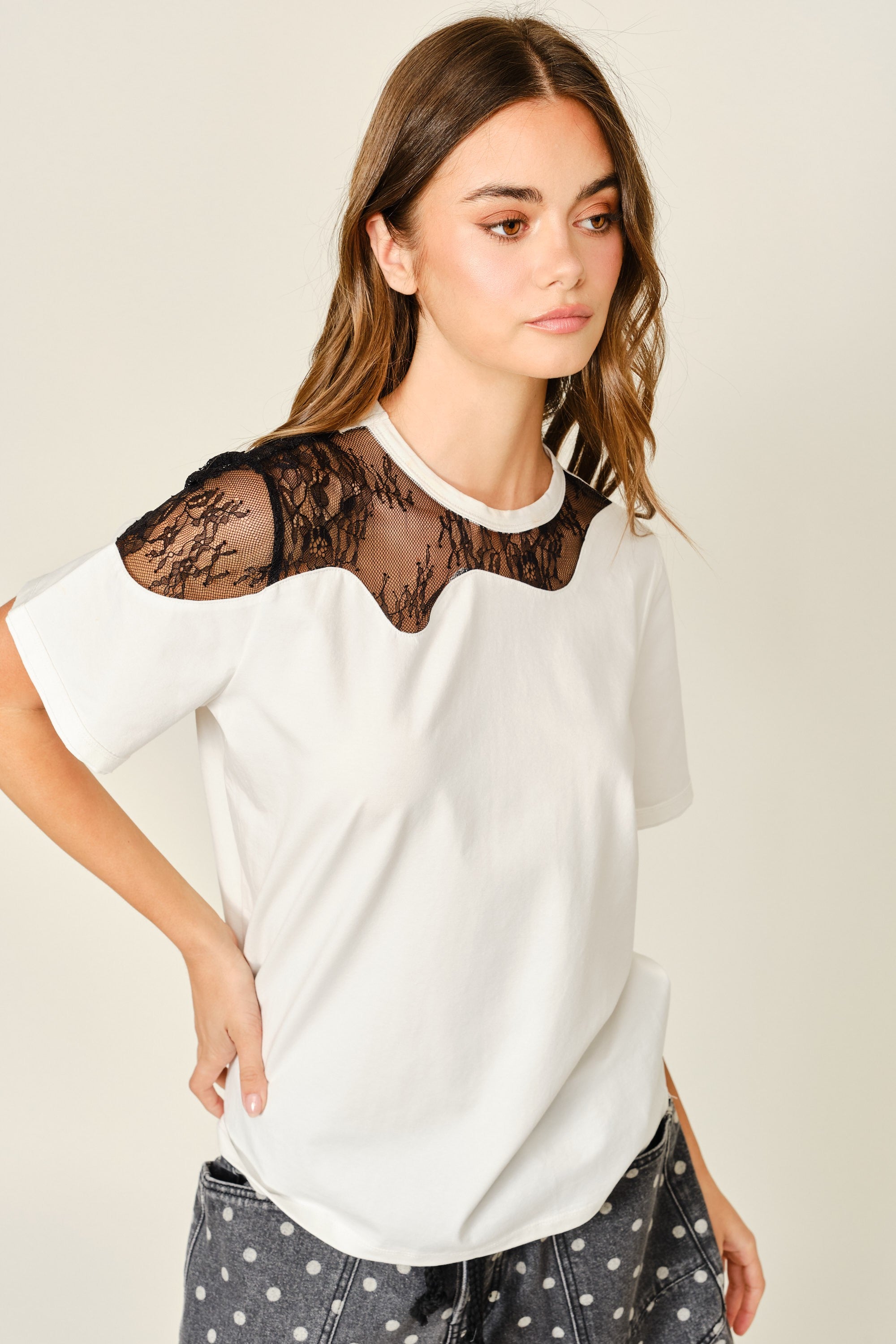 Lace Insert Tee