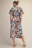 Printed Midi Shirt Dress
