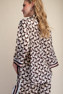 Horse Printed Satin Top