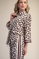 Horse Printed Satin Top