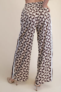 Horse Printed Satin Pants