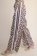 Horse Printed Satin Pants