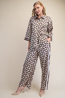 Horse Printed Satin Pants
